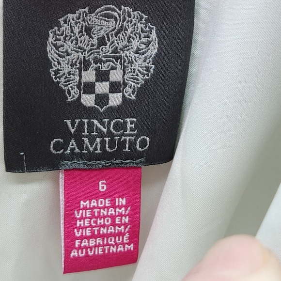 Vince Camuto Midi Dress Womens 6 Floral Print Belted Tiered V Neck Pockets New - Picture 5 of 14